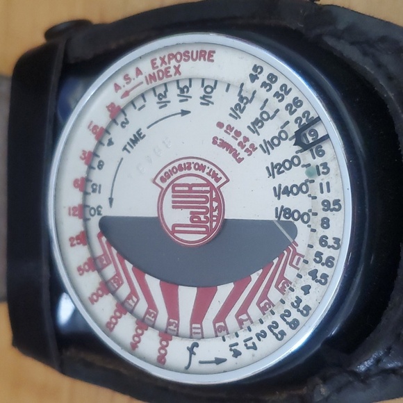 1940's DEJUR, Selenium Cell, LIGHT METER, WITH BlacK LEATHER CASE. Made in U.S.A - Picture 3 of 11